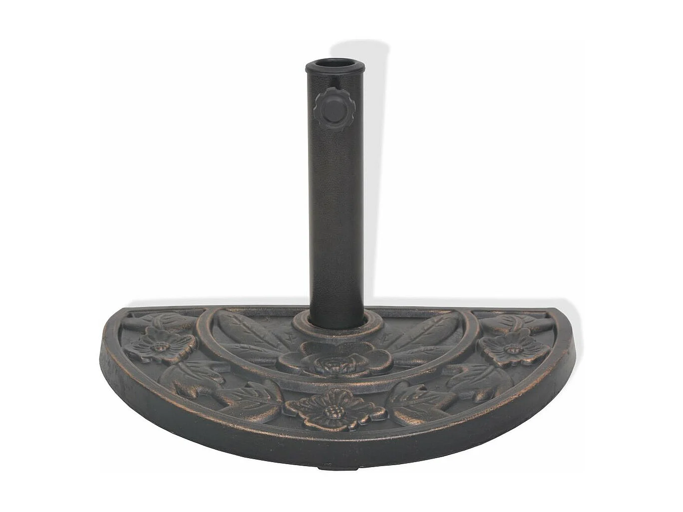 Base de parasol en resina semicircular diámetro 38 y 48 mm bronce 9 kg 2202077