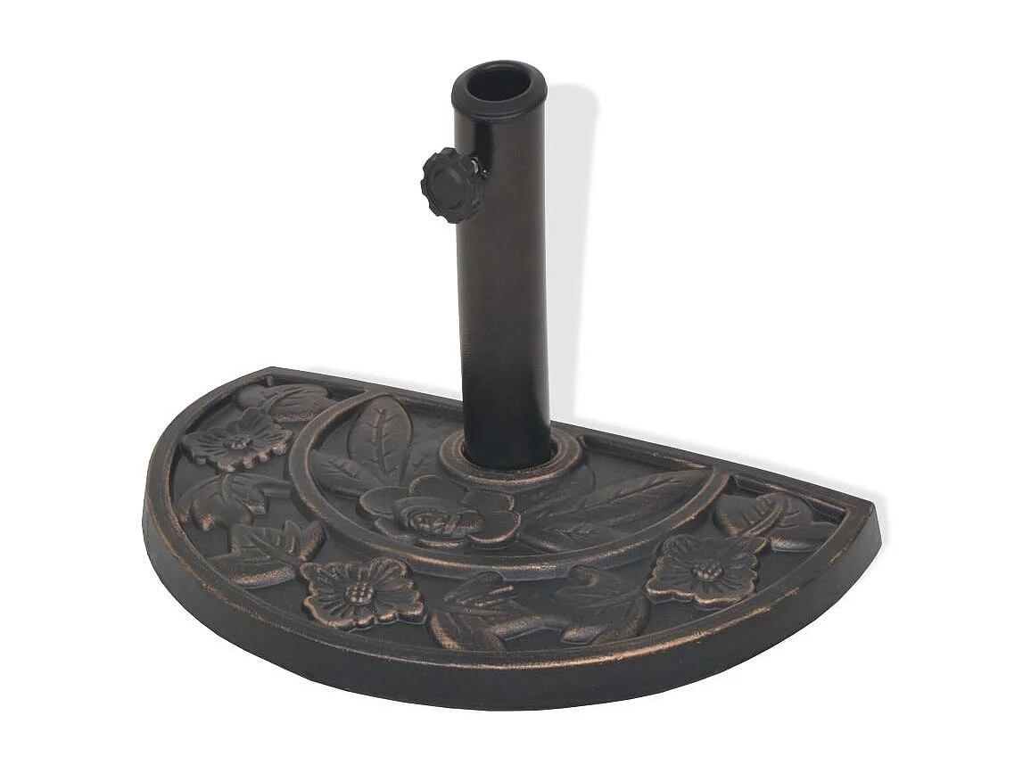 Base de parasol en resina semicircular diámetro 38 y 48 mm bronce 9 kg 2202077