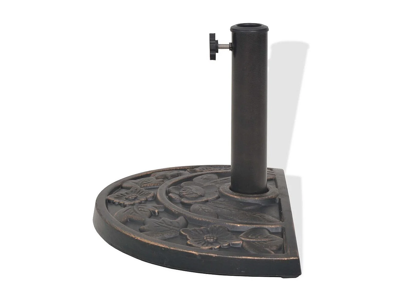 Base de parasol en resina semicircular diámetro 38 y 48 mm bronce 9 kg 2202077