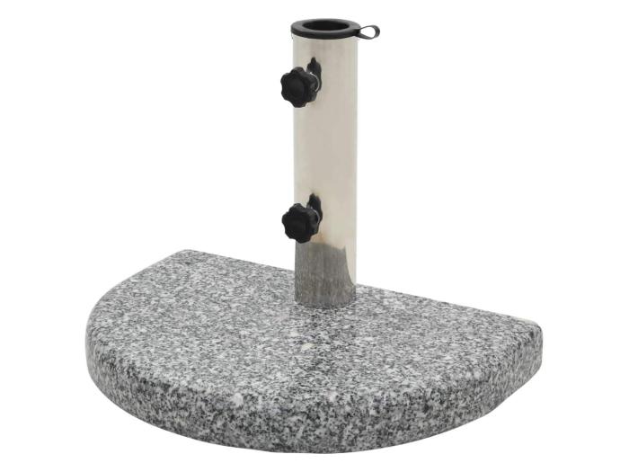 Pied Base Socle De Parasol Granite Demi Cercle Kg Gris