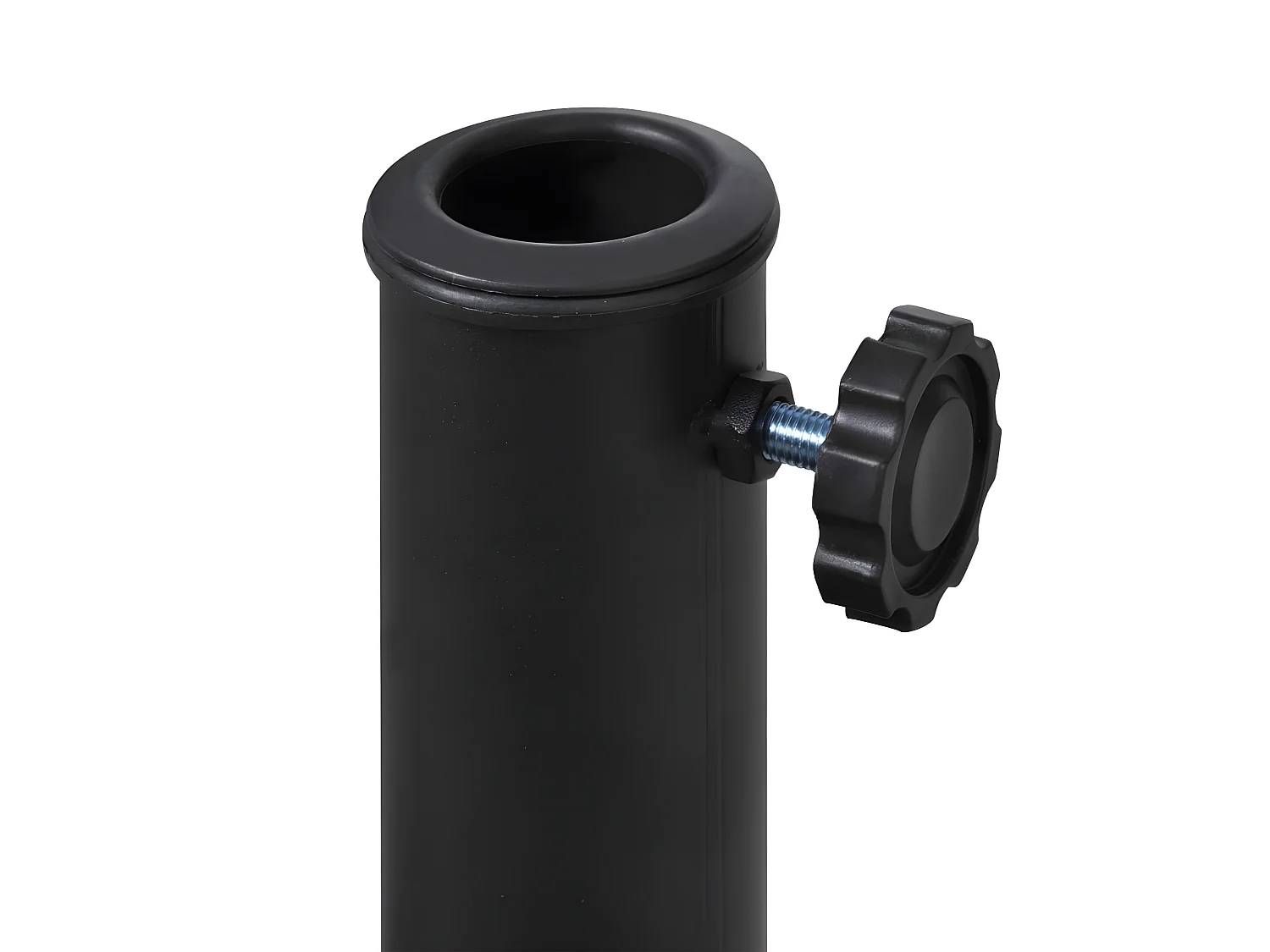 Base semicircular para guarda-sol em resina diâmetro 38 e 48 mm 9 kg preto 2202079