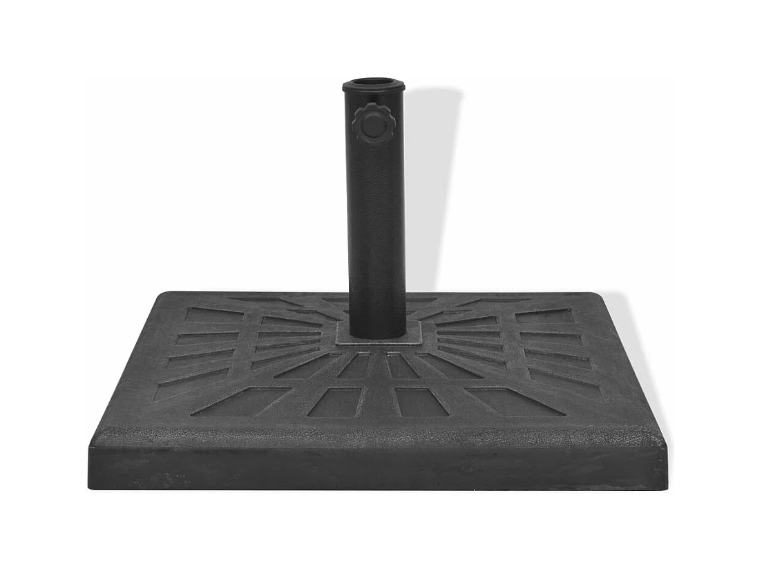 Base base parasol cuadrada resina diámetro 38 y 48 mm negro 12 kg 2202085