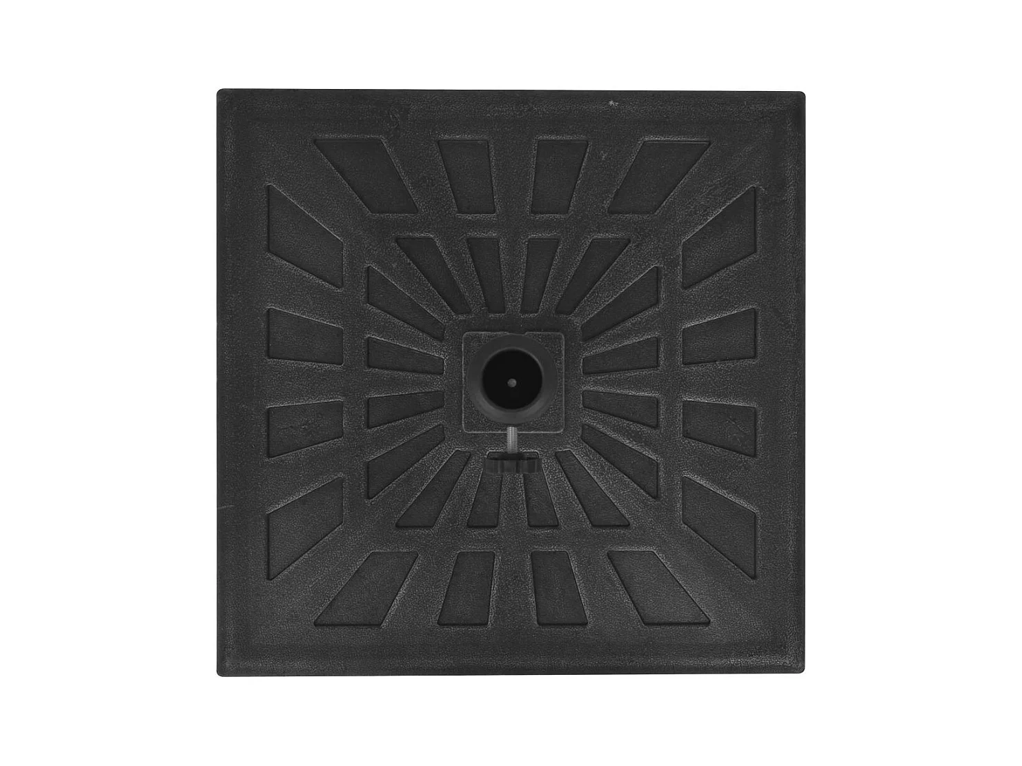 Base base parasol cuadrada resina diámetro 38 y 48 mm negro 12 kg 2202085