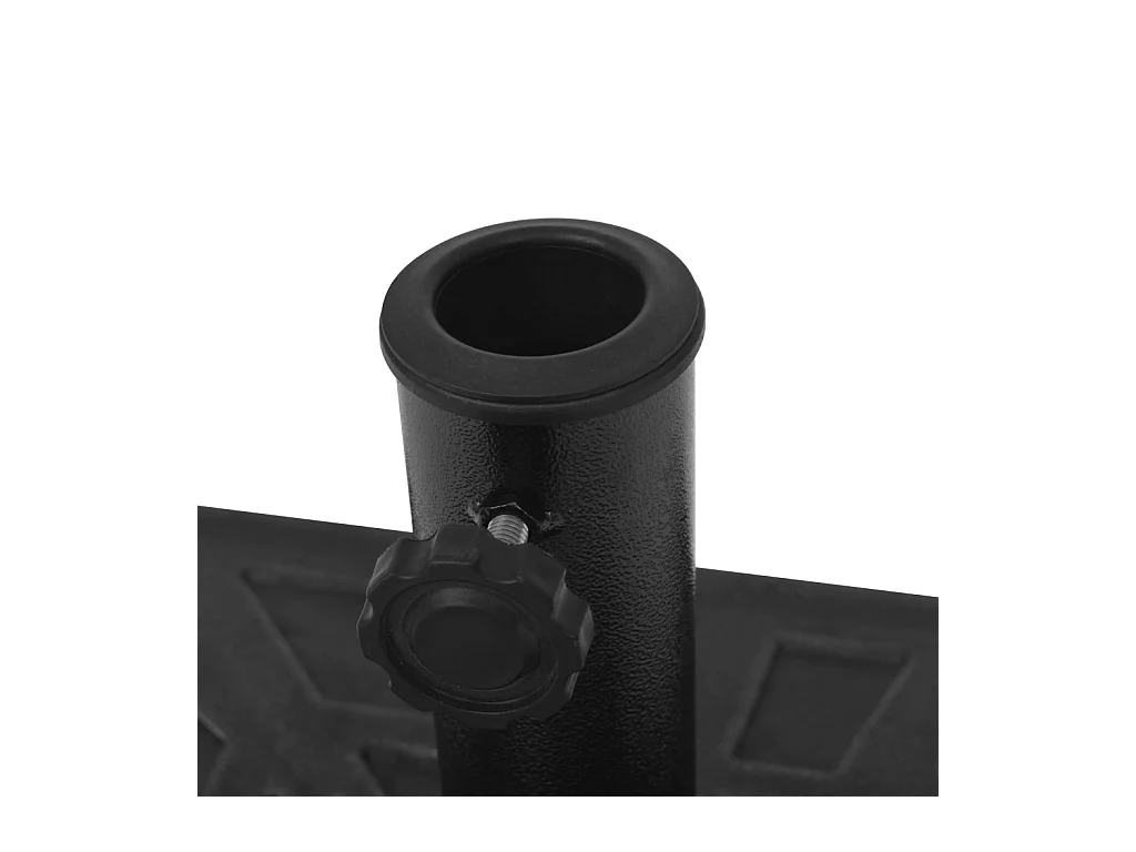 Base base parasol cuadrada resina diámetro 38 y 48 mm negro 12 kg 2202085