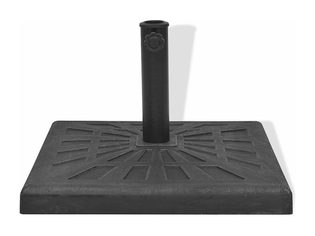 Base base parasol cuadrada resina diámetro 38 y 48 mm negro 12 kg 2202085