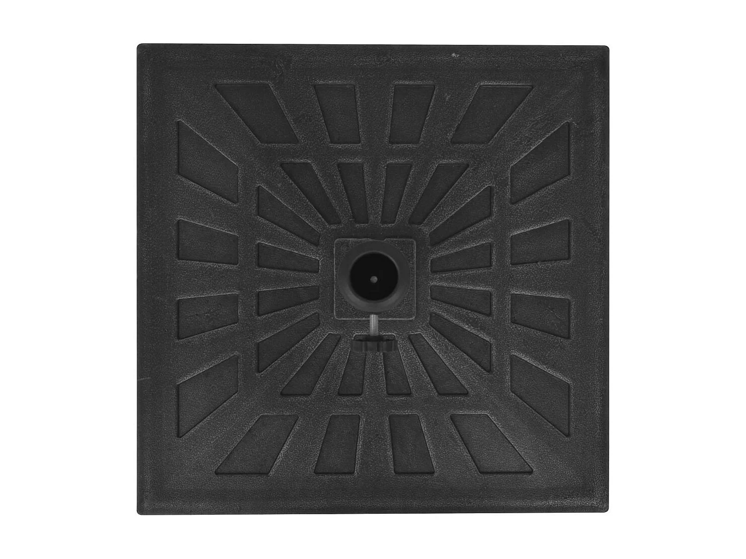 Base base parasol cuadrada resina diámetro 38 y 48 mm negro 12 kg 2202085