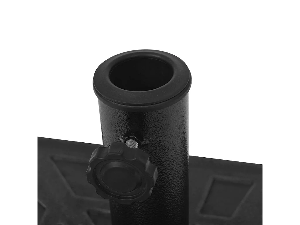 Base base parasol cuadrada resina diámetro 38 y 48 mm negro 12 kg 2202085