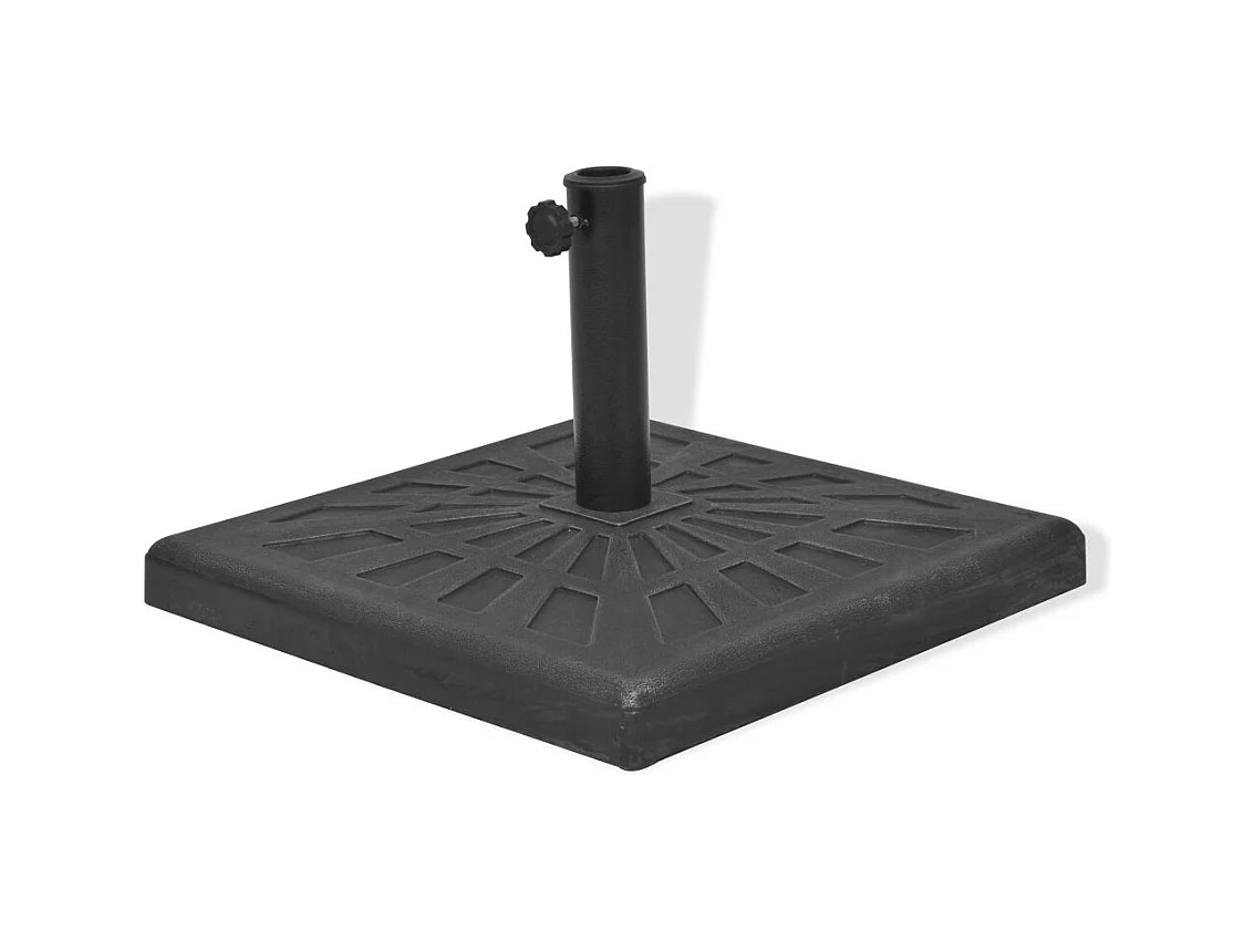Pied socle Base carrée résine noire 51 x 51 x 32.5 cm 2202091