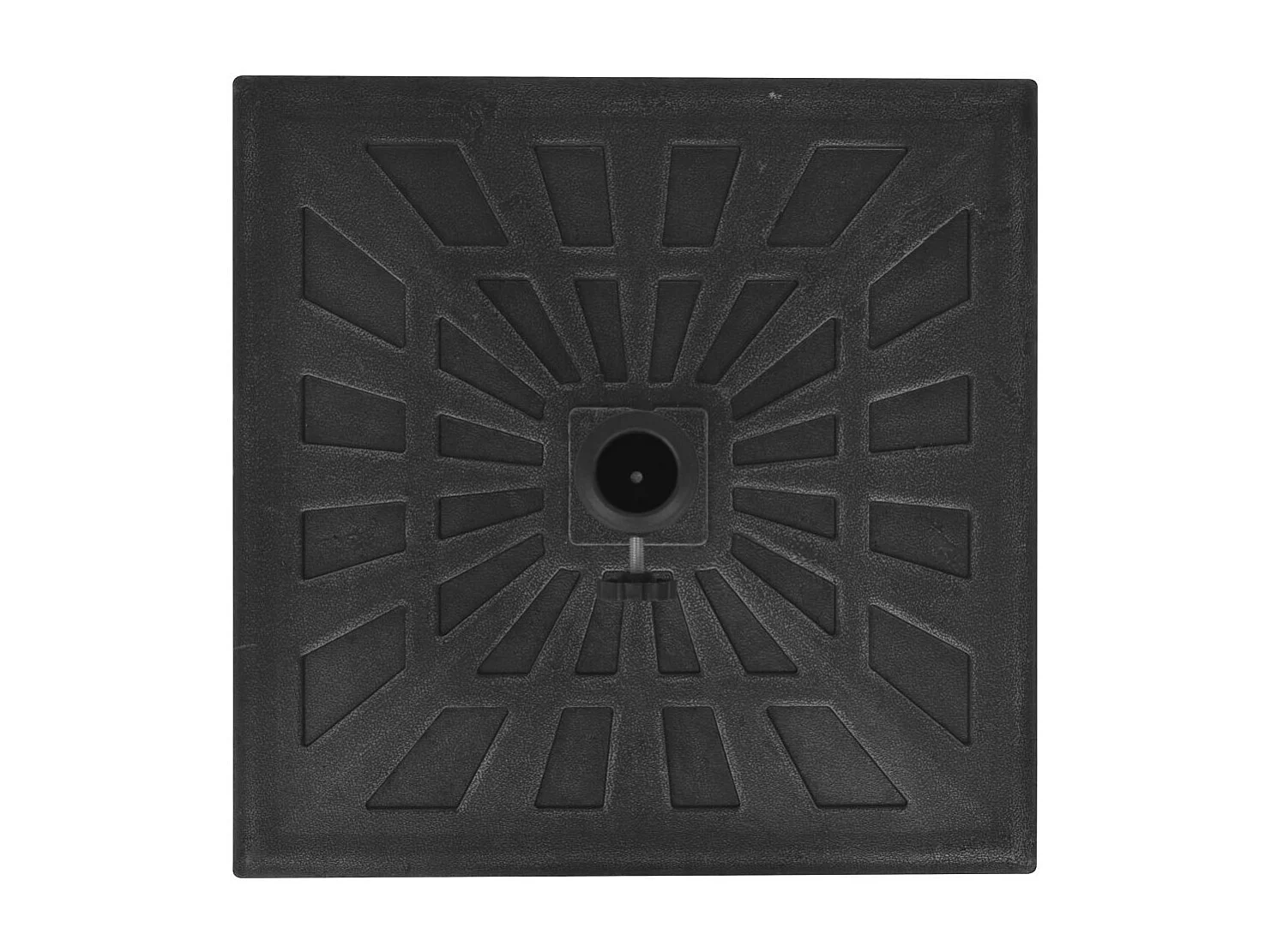 Pied socle Base carrée résine noire 51 x 51 x 32.5 cm 2202091