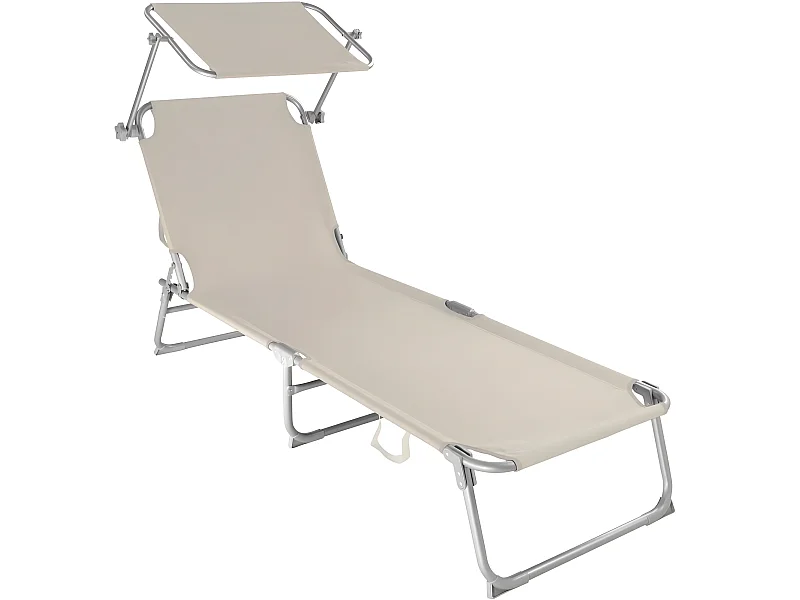 Transat bain de soleil beige 190 x 68 x 28 cm 2208098