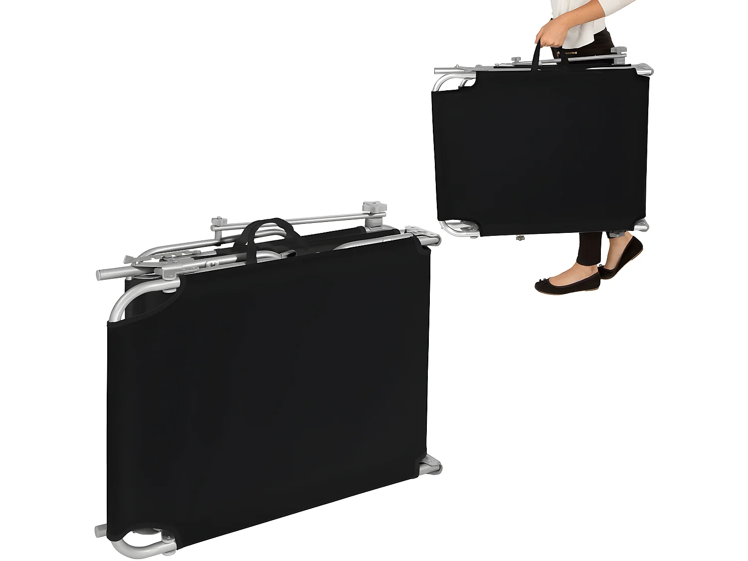 Tumbona mueble de jardín acero negro 2208100