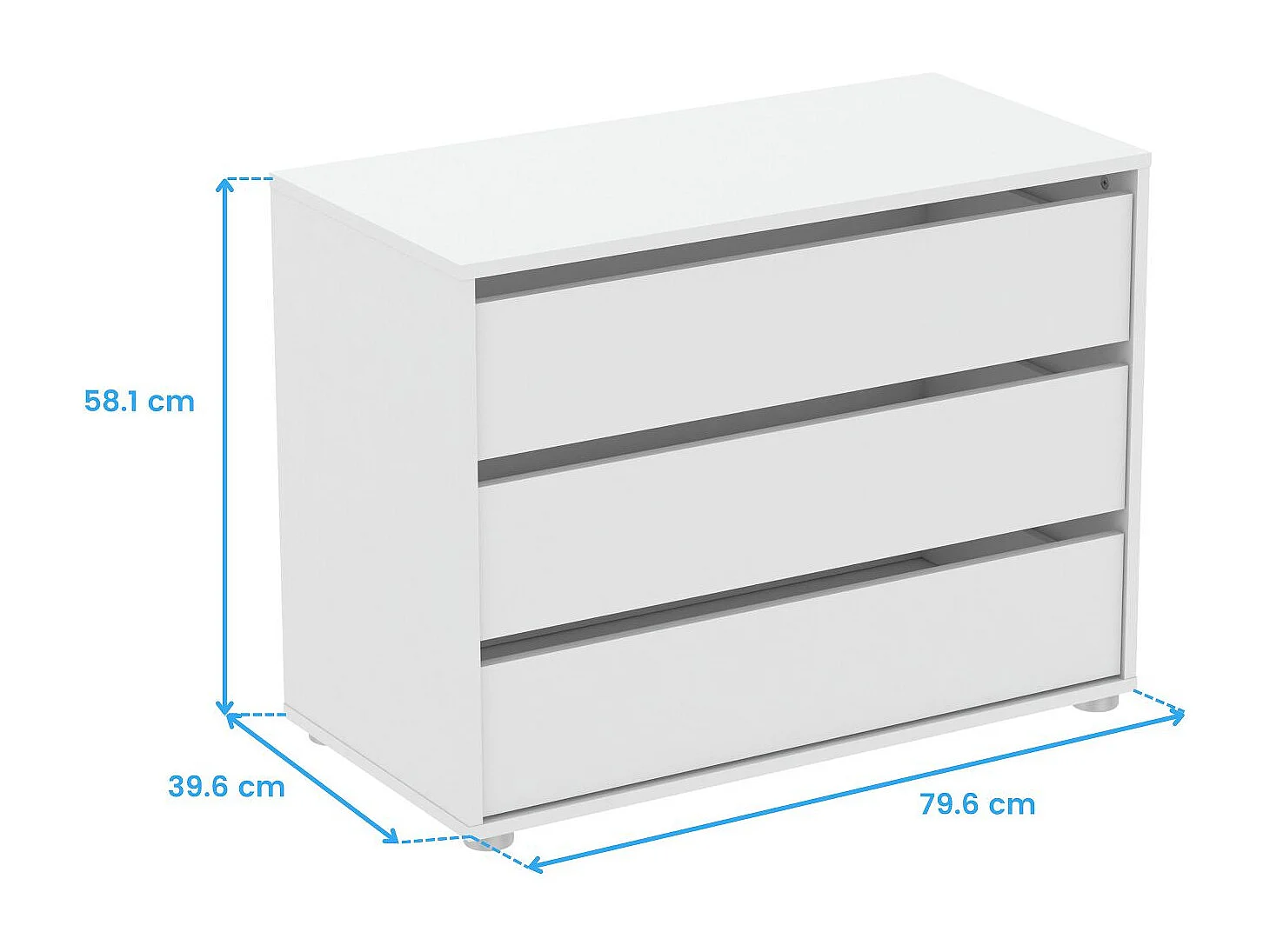 Bloc rangement Tyblok 3 tiroirs larges