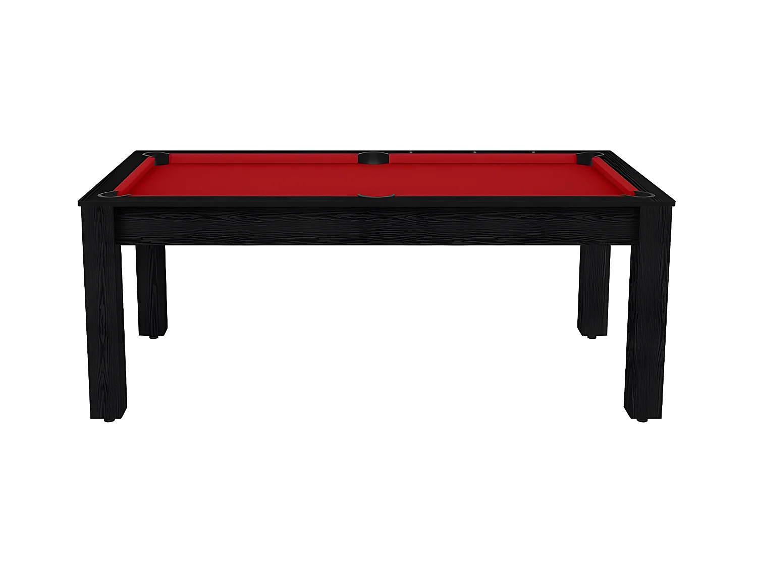 Table de Billard Convertible "Oregon" 213cm Noir & Rouge