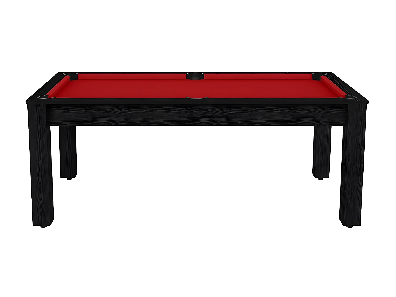 Table de Billard Convertible "Oregon" 213cm Noir & Rouge