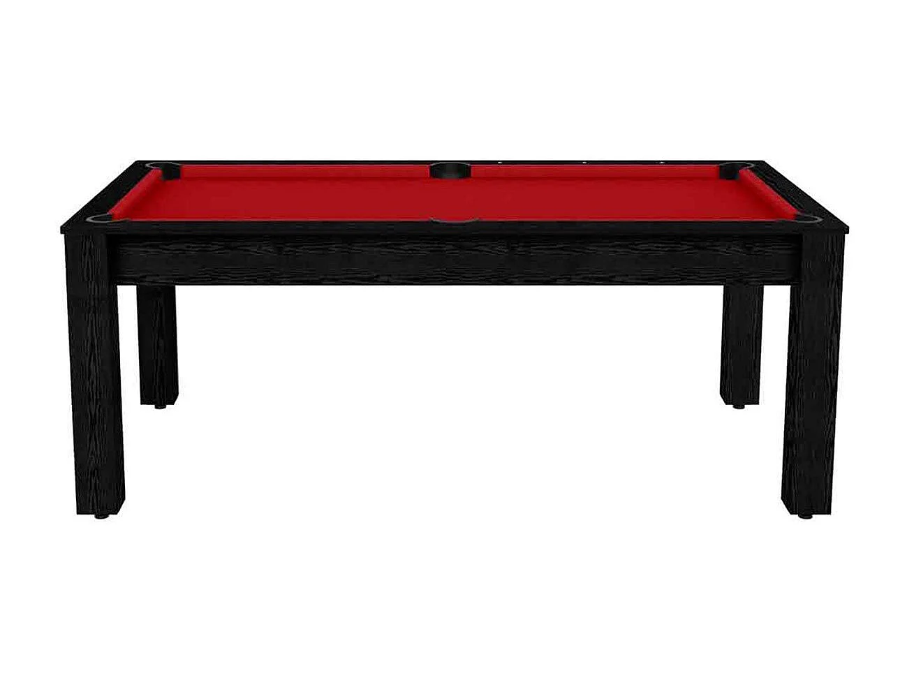 Table de Billard Convertible "Oregon" 213cm Noir & Rouge