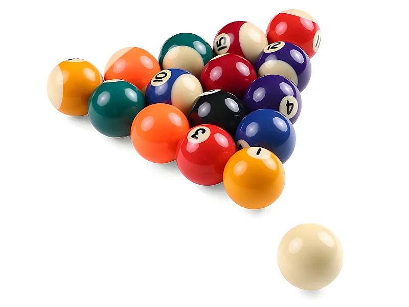 Lot de 16 Billes de Billard "Américain" 5cm Multicolore