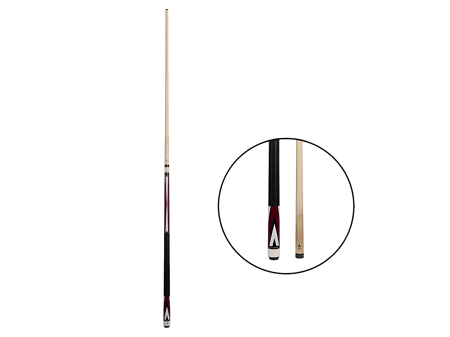 Queue de Billard "Bouleau V" 145cm Naturel & Noir
