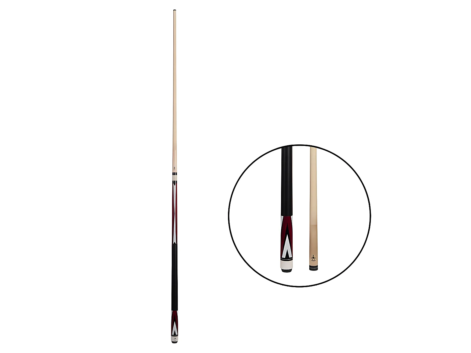 Queue de Billard "Bouleau V" 145cm Naturel & Noir