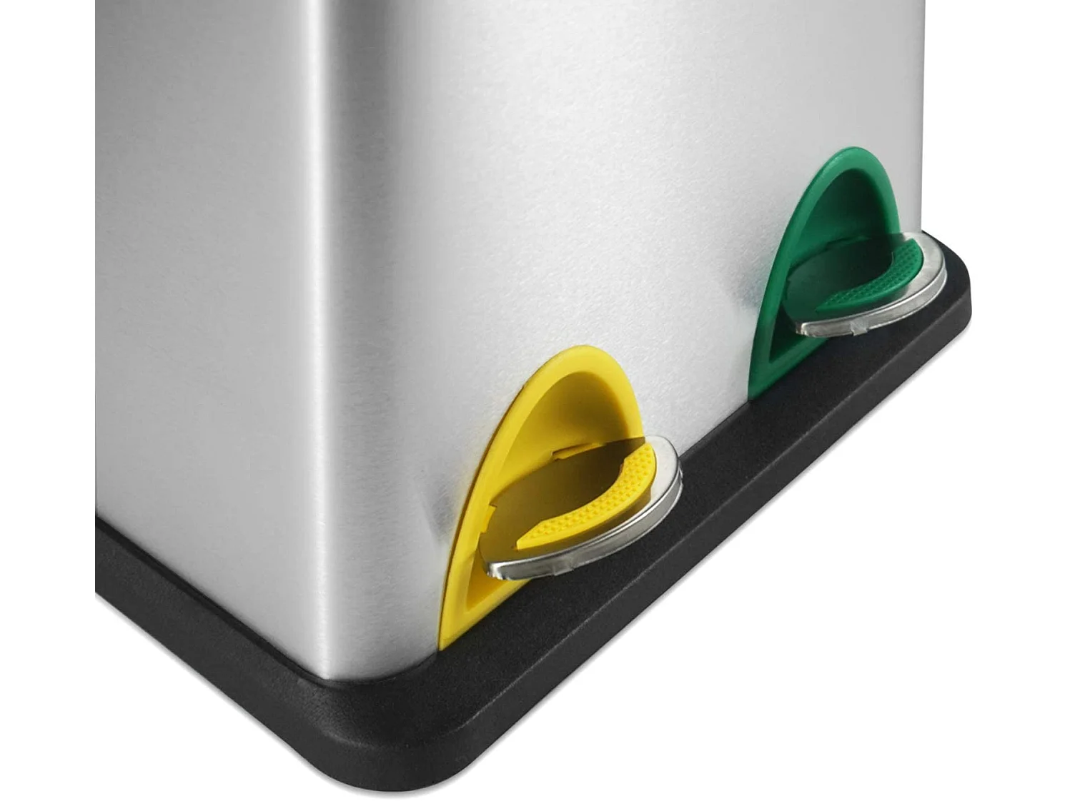 Poubelle cuisine de recyclage argenté 31.5 x 30.5 x 40.5 cm 01_0000307