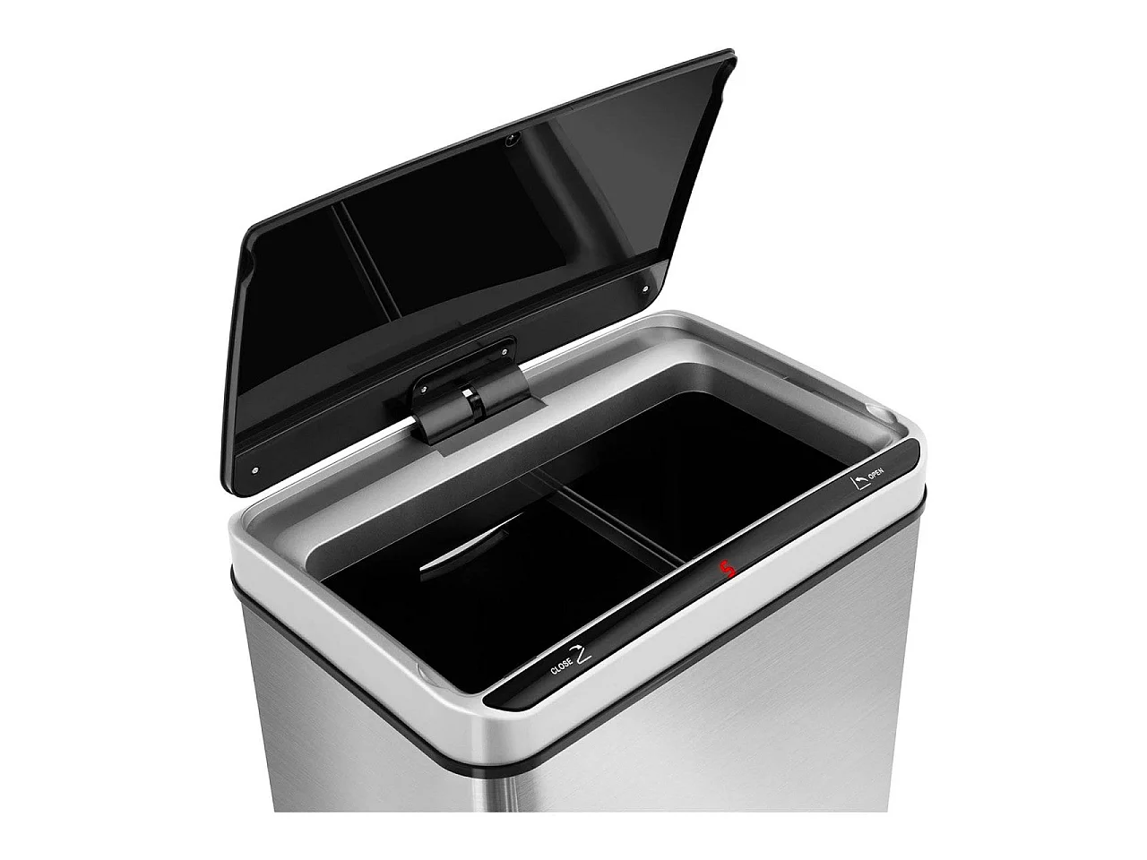 Poubelle automatique cuisine 60 argenté 40.5 x 27.5 x 66.5 cm 14_0003108