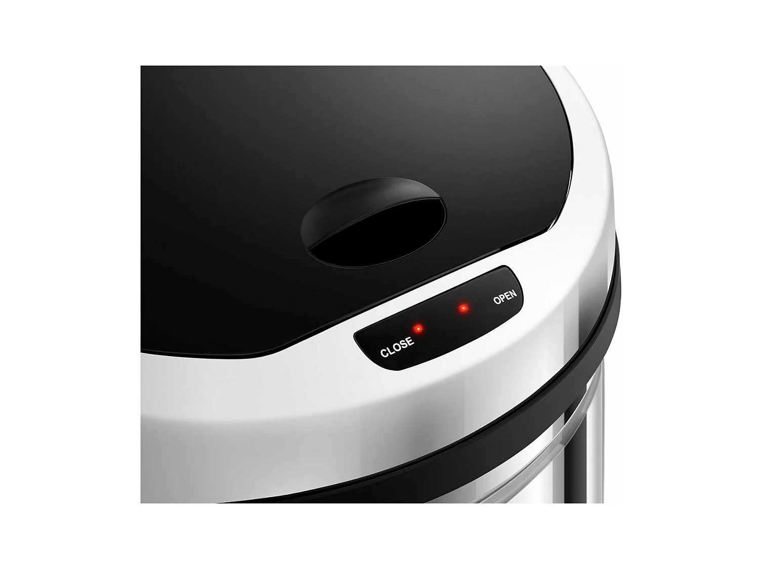 Lixeira automática de cozinha 50 litros redonda aço inoxidável 14_0003107