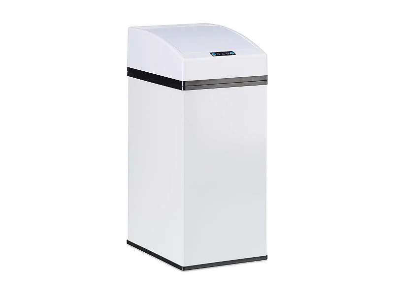 Lixeira automática design de cozinha tampa com sensor balde interior 7 litros branco 13_0002322