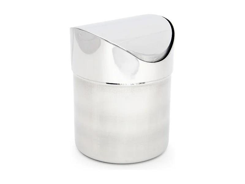 Lixeira de cozinha de mesa com tampa giratória de 1,2 litros em aço inoxidável 13_0002326