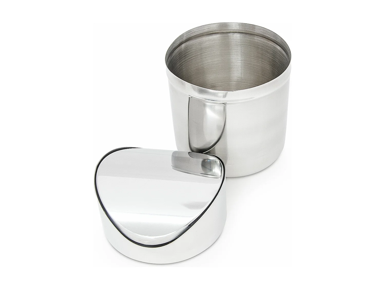 Poubelle cuisine de table argenté 12 x 12 x 16.5 cm 13_0002326