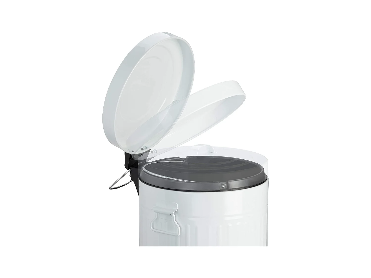 Poubelle à pédale vintage métal blanche 26 x 34 x 42 cm 13_0002319_3