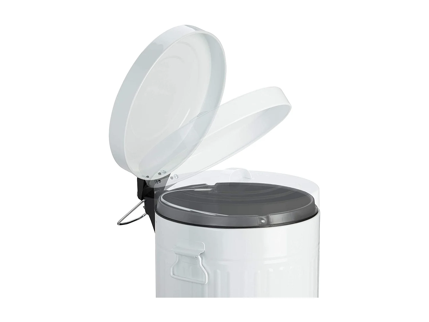 Poubelle à pédale vintage métal blanche 26 x 34 x 42 cm 13_0002319_3