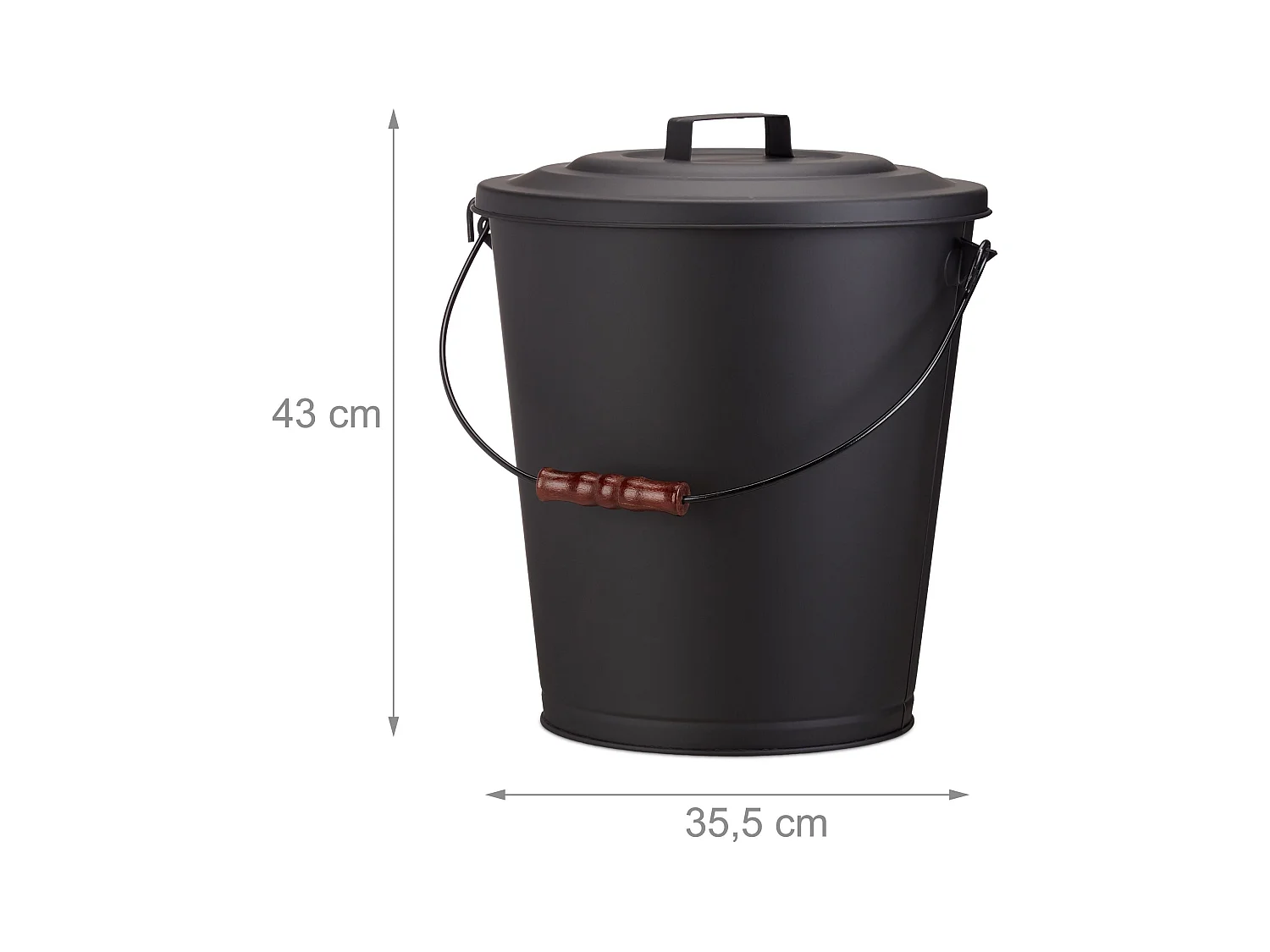 Poubelle cuisine à cendres 35.5 x 35.5 x 43 cm 13_0002311