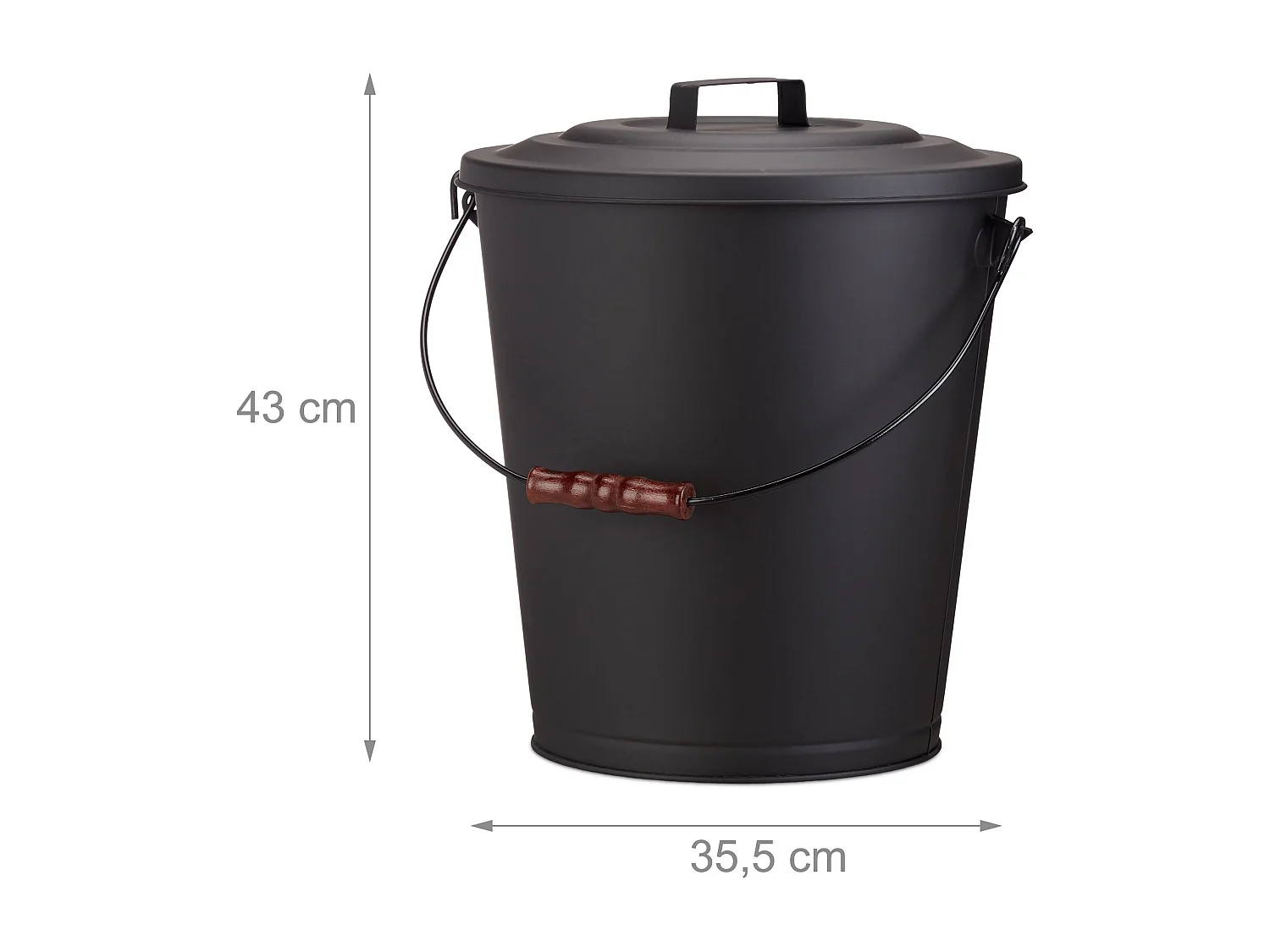 Cubo de cenizas de cocina con tapa de acero 13_0002311