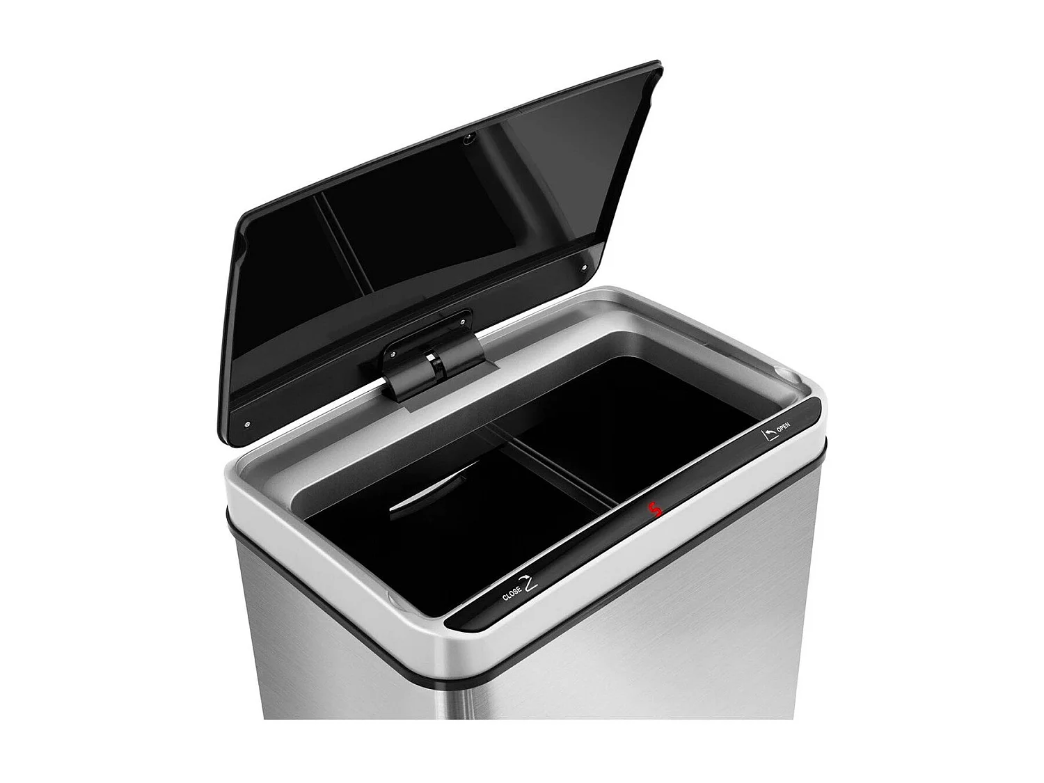 Poubelle automatique cuisine double argenté 40 x 27 x 70 cm 14_0003109