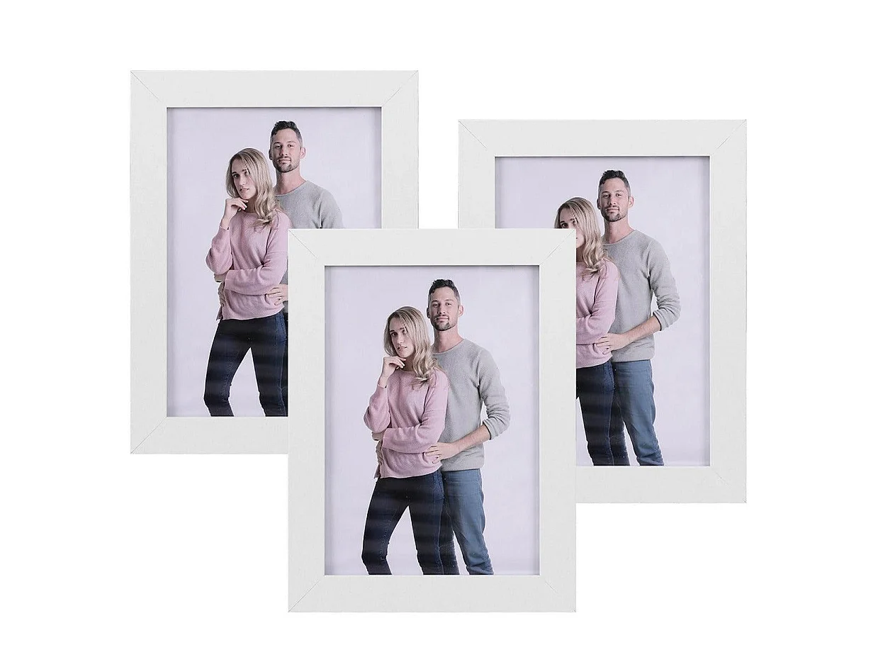 Cadres photo 13 x effet bois blanche 16 x 2 x 21 cm 12_0002572