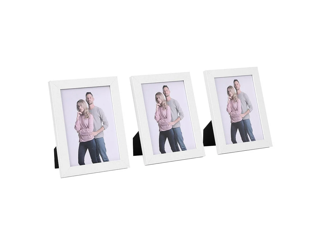 Cadres photo 13 x effet bois blanche 16 x 2 x 21 cm 12_0002572