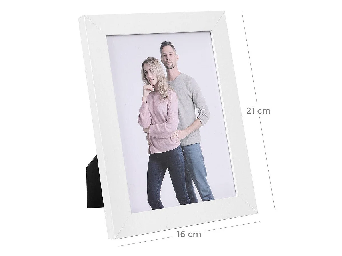 Cadres photo 13 x effet bois blanche 16 x 2 x 21 cm 12_0002572