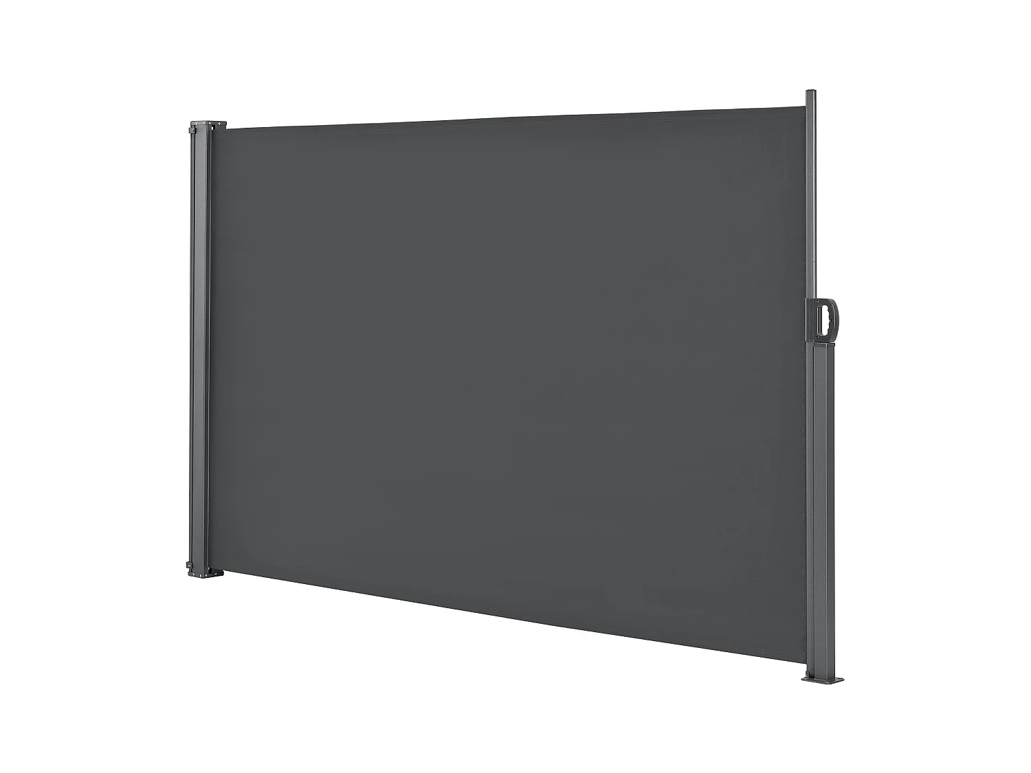 Tenda laterale parasole parasole privacy metallo e poliestere 160 x 300 cm grigio 03_0001099
