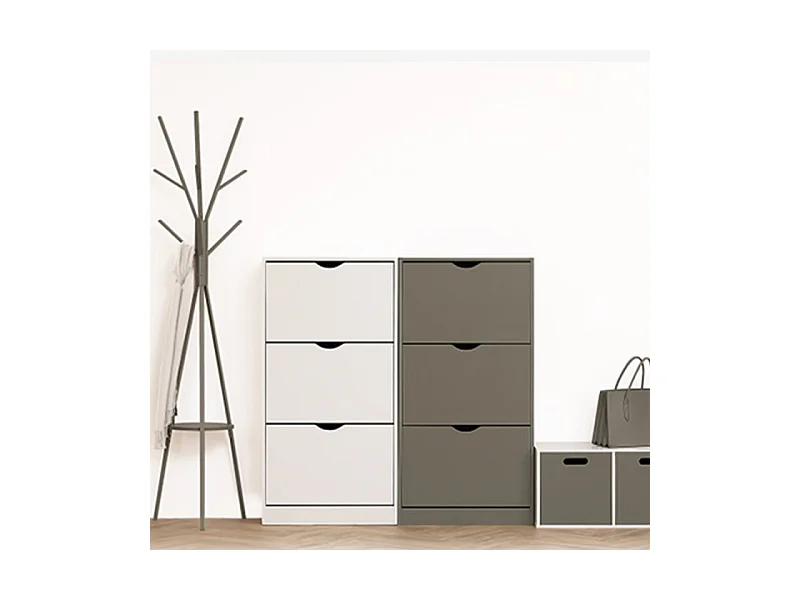 Zapatero Olaya 5 Five 3 puertas blanco 115x60x24 cm