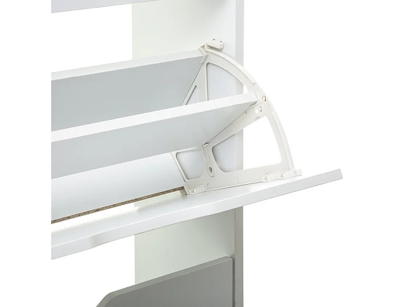 Meuble à Chaussures 3 Compartiments "Mylan" 115cm Blanc