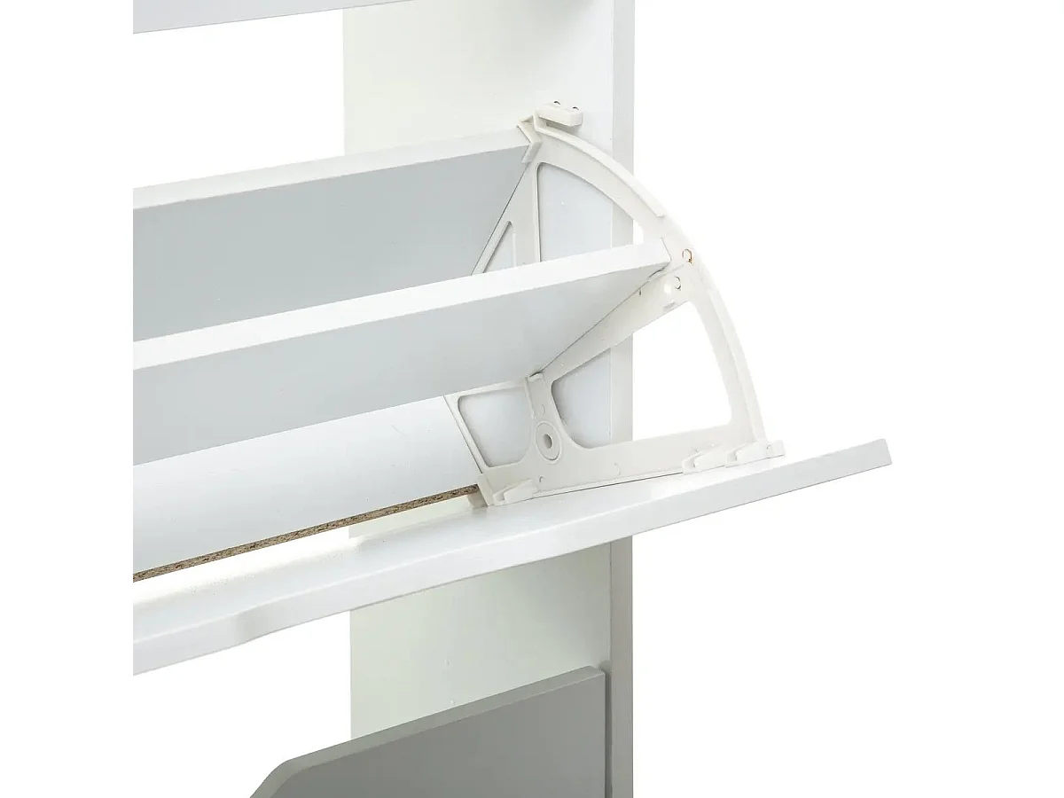 Meuble à Chaussures 3 Compartiments "Mylan" 115cm Blanc