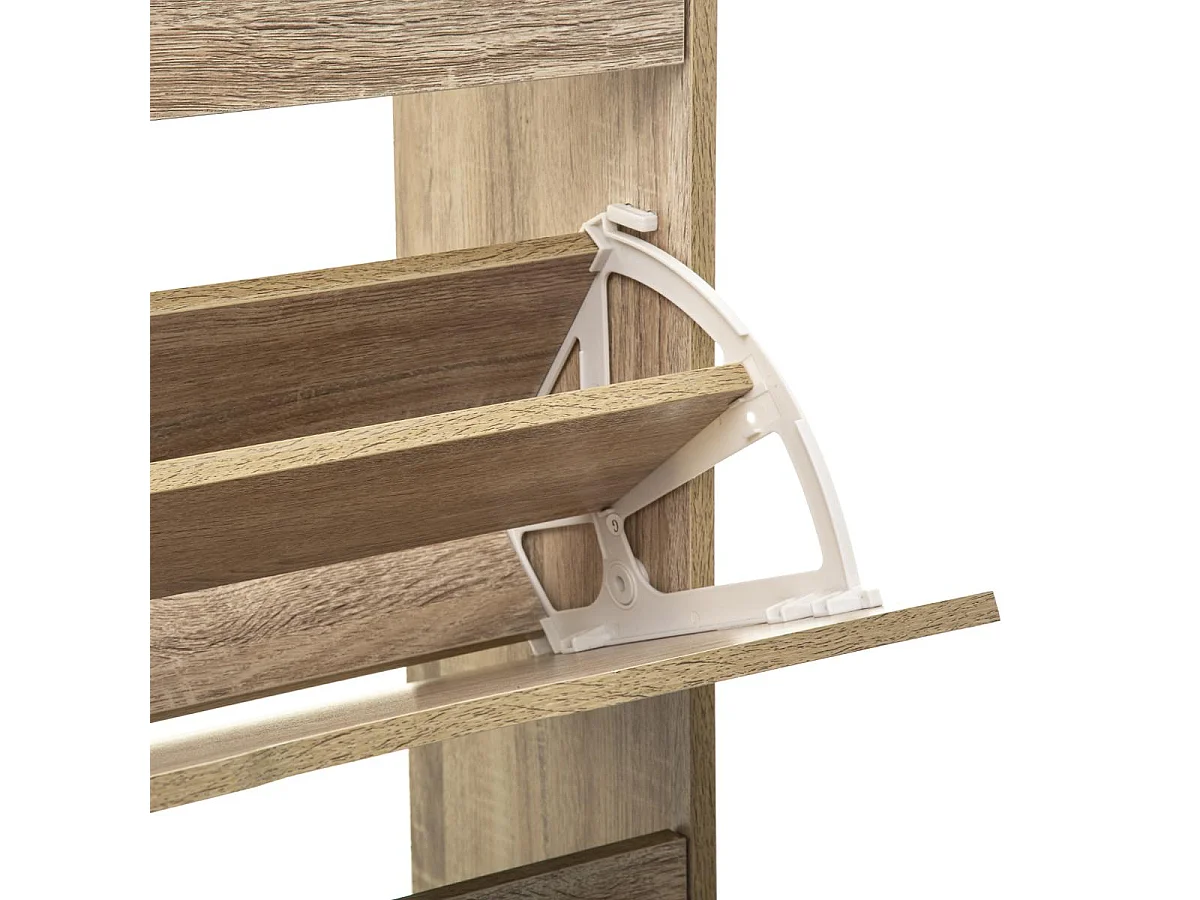 Meuble à Chaussures 3 Compartiments "Mylan" 115cm Naturel