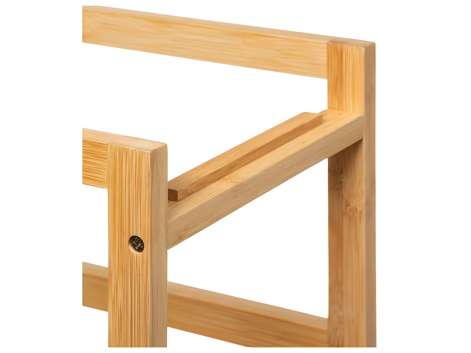 Desserte de cuisine roulante avec plateaux amovibles en Bambou H 83 cm