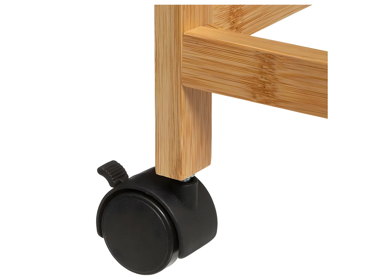 Desserte de cuisine roulante avec plateaux amovibles en Bambou H 83 cm