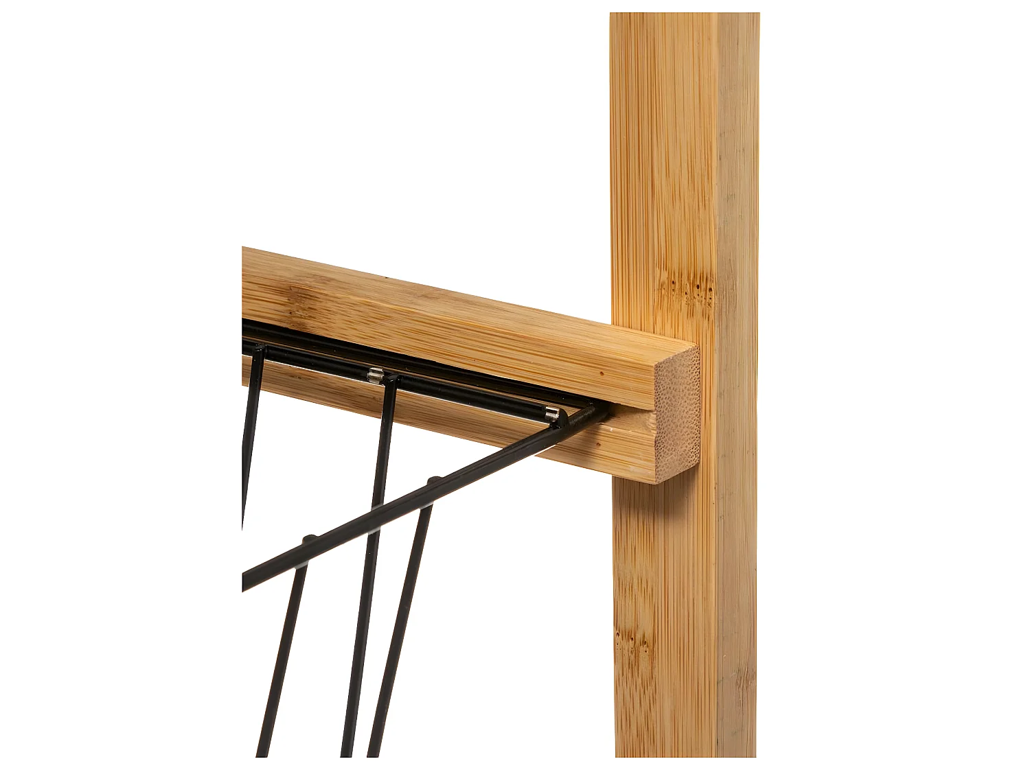 Desserte de cuisine roulante avec plateaux amovibles en Bambou H 83 cm