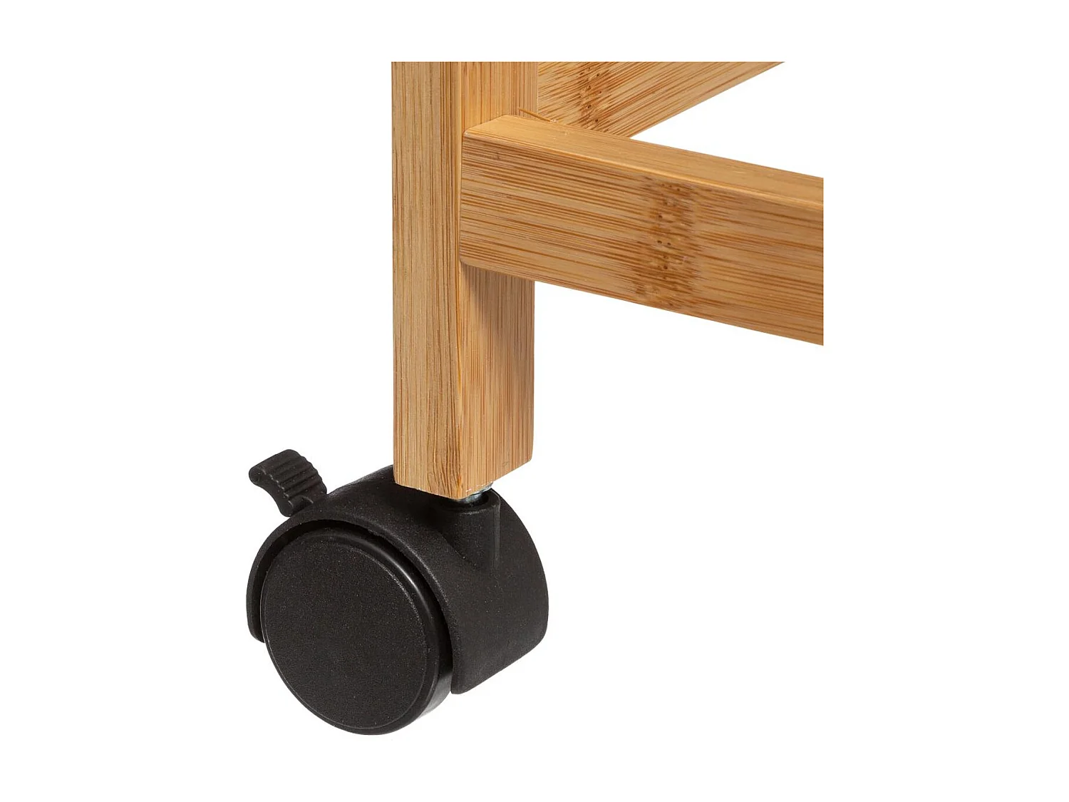 Desserte de cuisine roulante avec plateaux amovibles en Bambou H 83 cm