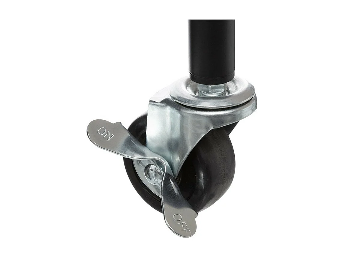 Desserte de Cuisine roulante à 3 niveaux en Métal Noir et Bois H 74.6 cm