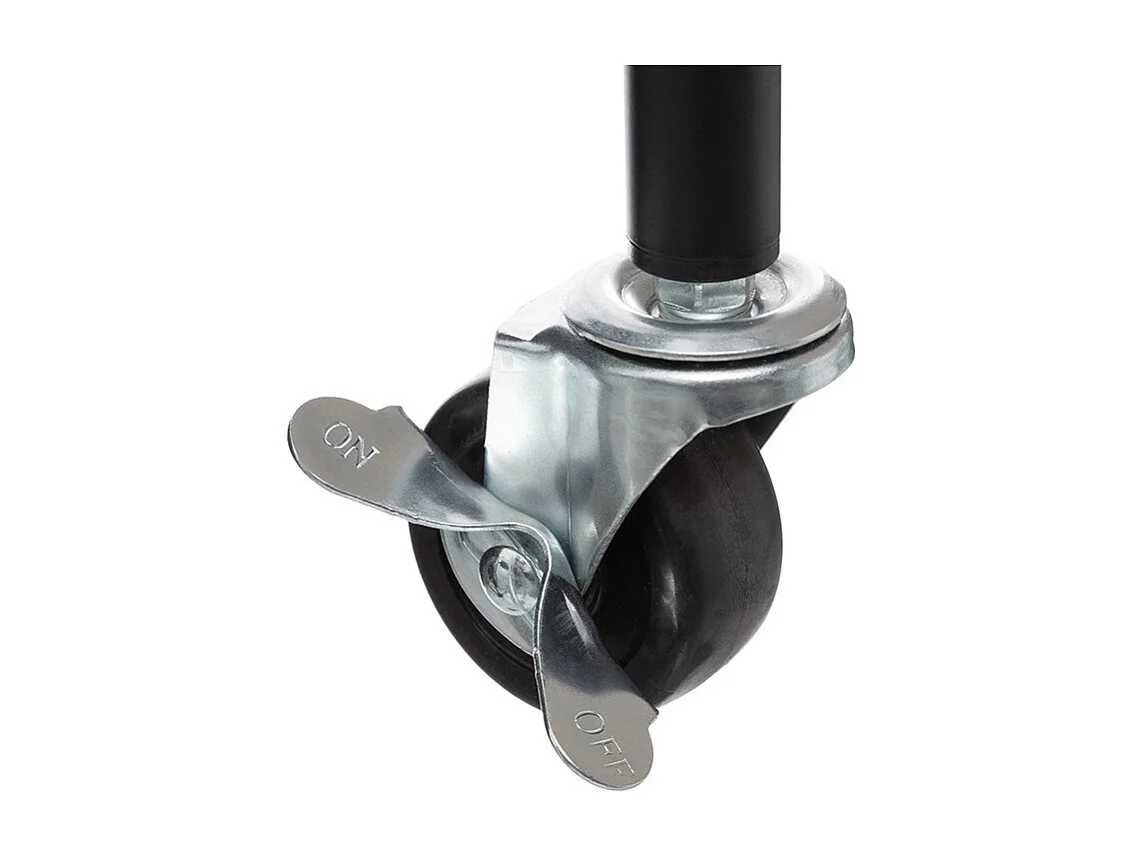 Desserte de Cuisine roulante à 3 niveaux en Métal Noir et Bois H 74.6 cm