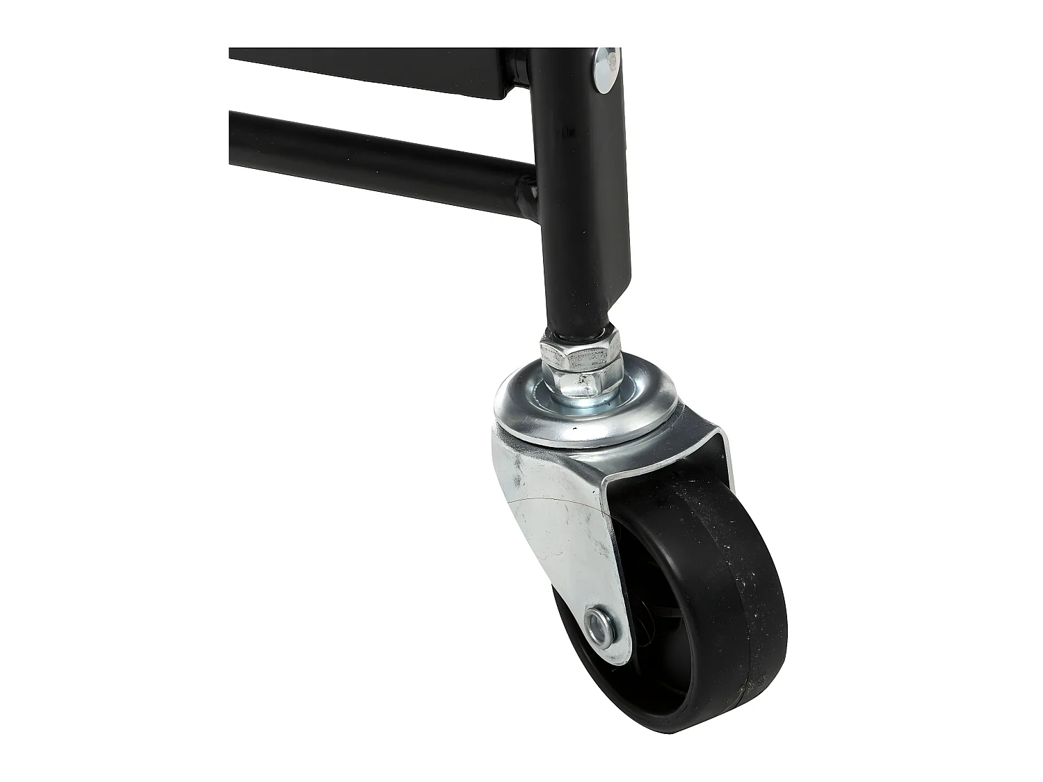 Desserte de cuisine roulante pliable en Acier noir et Bois  H 85.8 cm