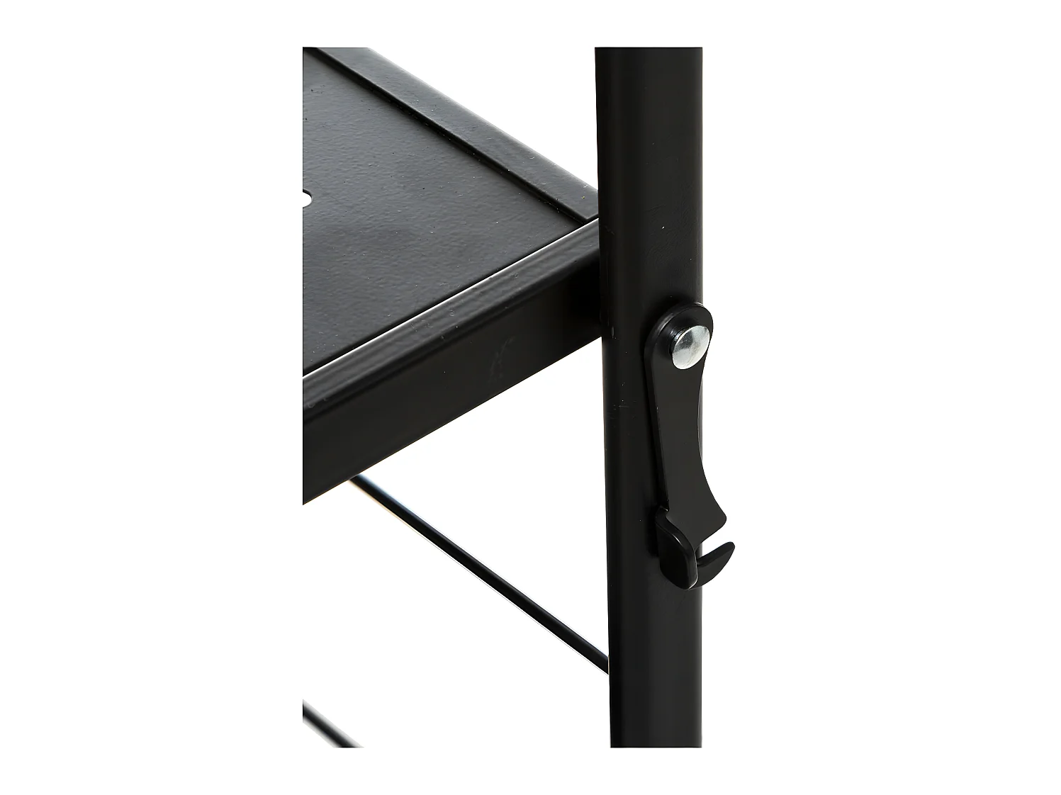 Desserte de cuisine roulante pliable en Acier noir et Bois  H 85.8 cm