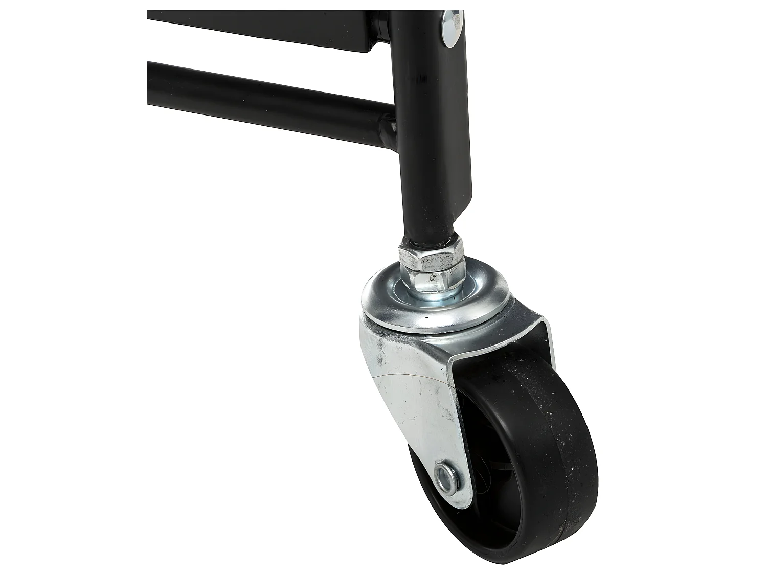 Desserte de cuisine roulante pliable en Acier noir et Bois  H 85.8 cm